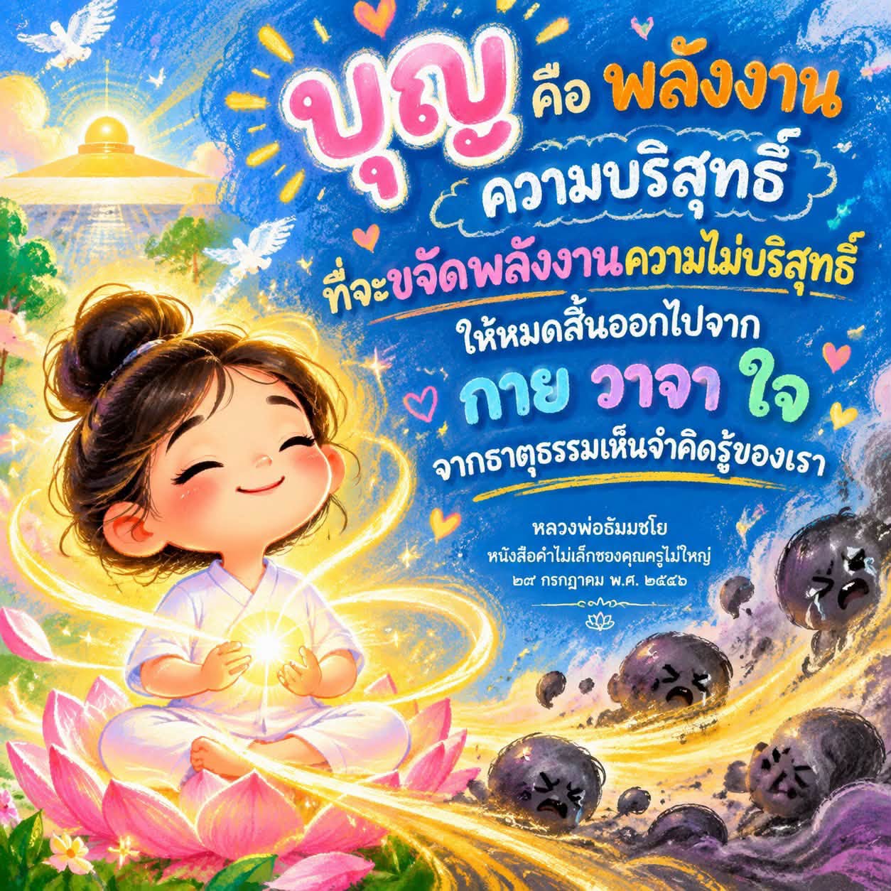 พลังงานความบริสุทธิ์: ขจัดพลังงานความไม่บริสุทธิ์จากกาย วาจา ใจ