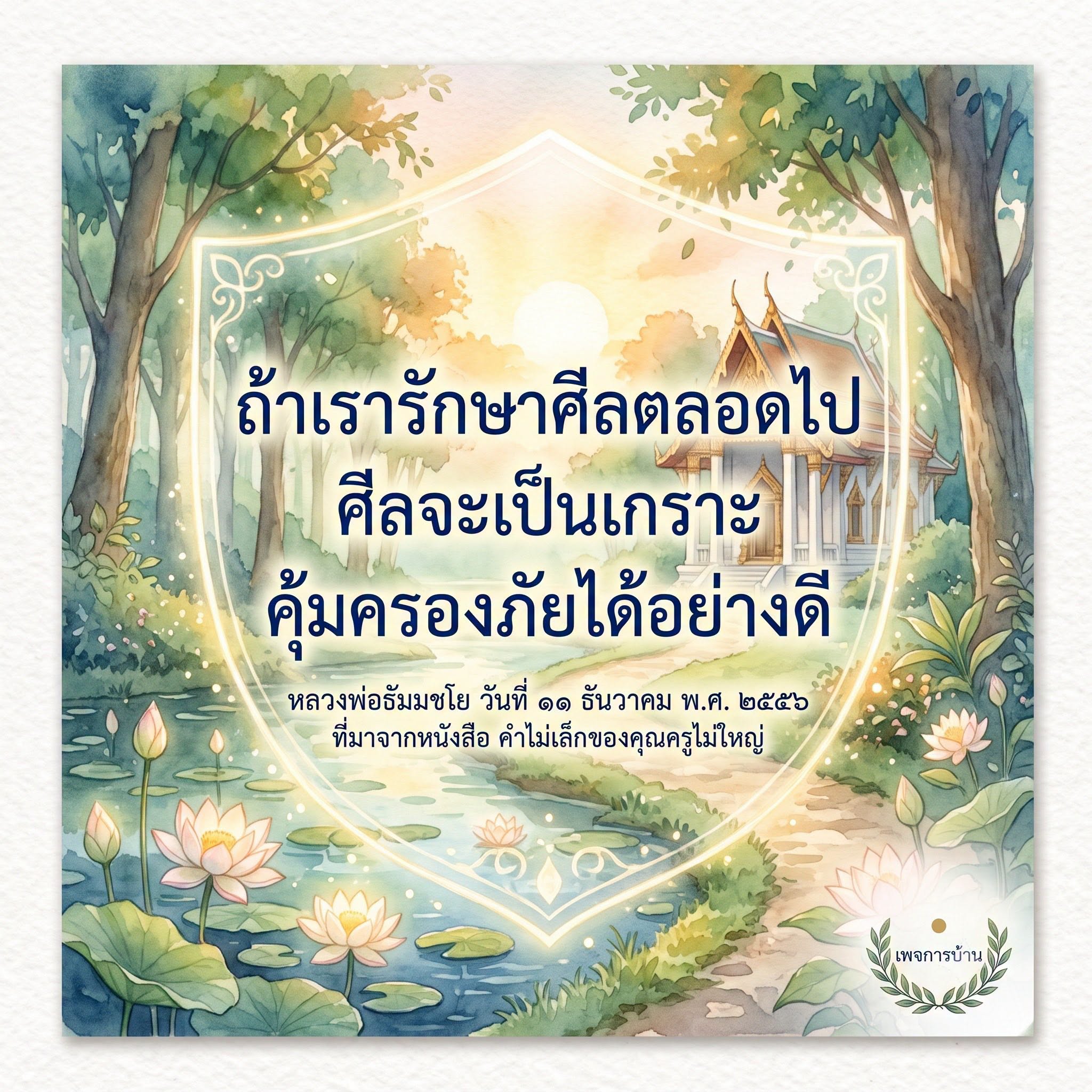 การรักษาศีล: เกราะคุ้มครองภัยจากหลวงพ่อธัมมชโย