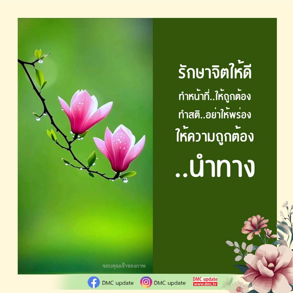 รักษาจิตให้ดีและทำหน้าที่ให้ถูกต้อง | DMC Update