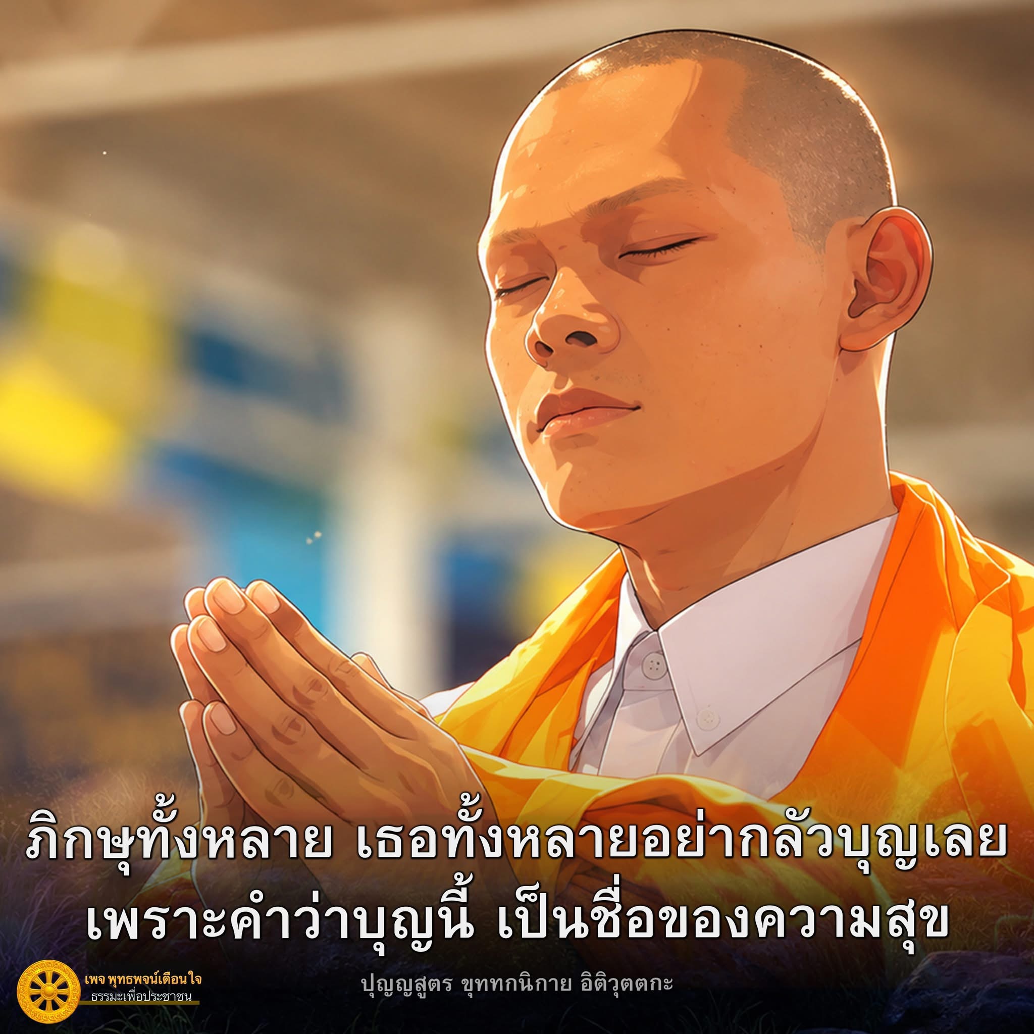 พุทธพจน์เตือนใจ: บุญและความสุขในชีวิต