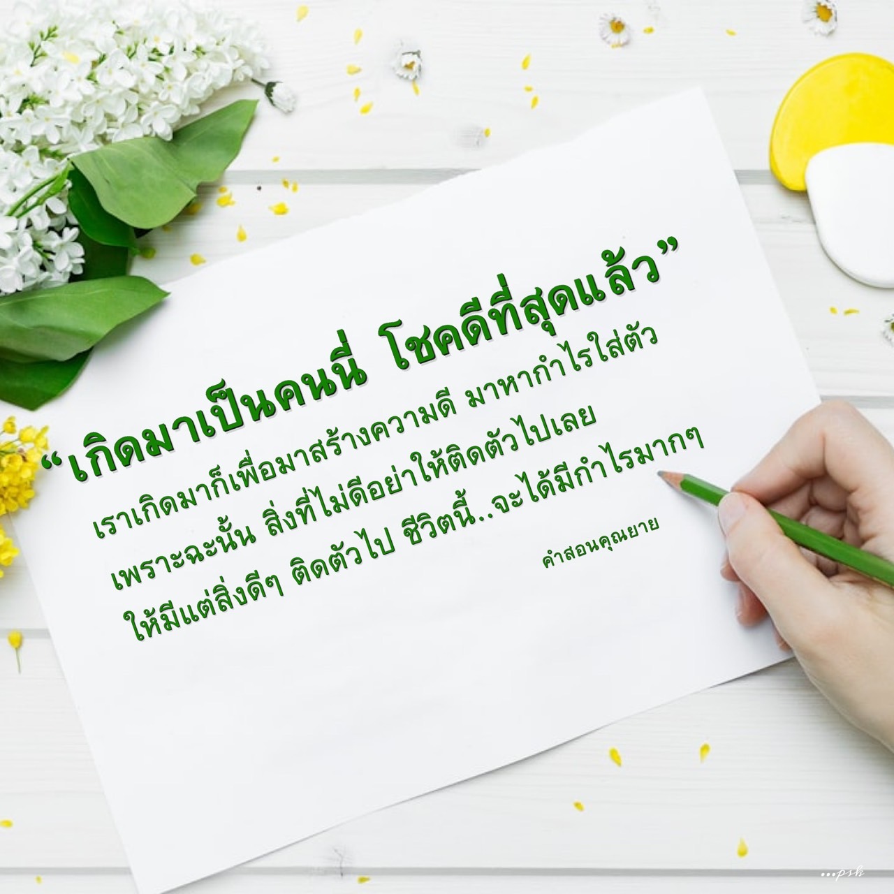 ค้นพบคำสอนจากคุณยายที่สอนให้เราเกิดมาเพื่อสร้างความดีและหากำไรในชีวิต ไม่ให้สิ่งไม่ดีติดตัวไป เพื่อชีวิตที่เต็มไปด้วยความสุขและโชคลาภ.
