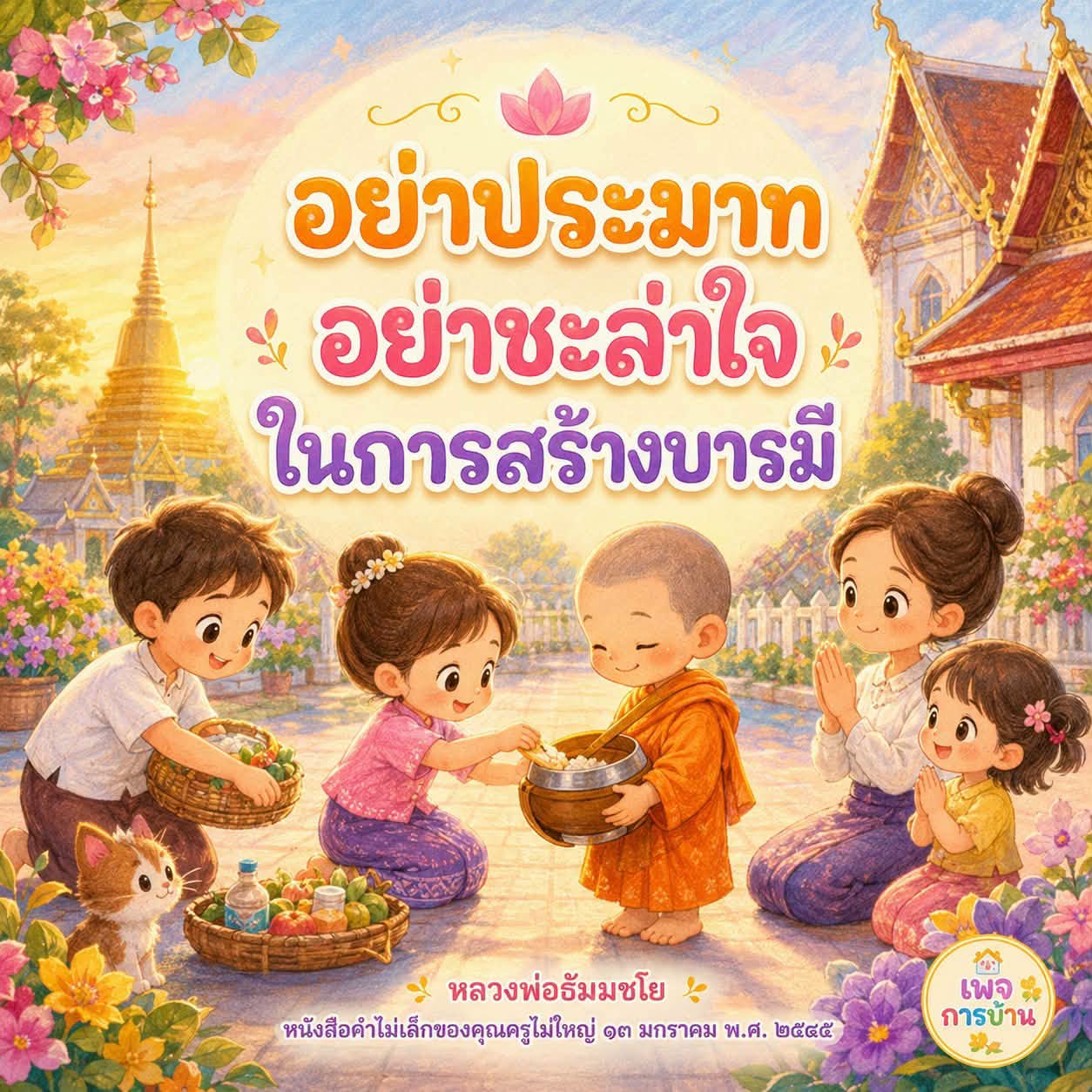 อย่าชะล่าใจ ในการสร้างบารมี กับหลวงพ่อธัมมชโย