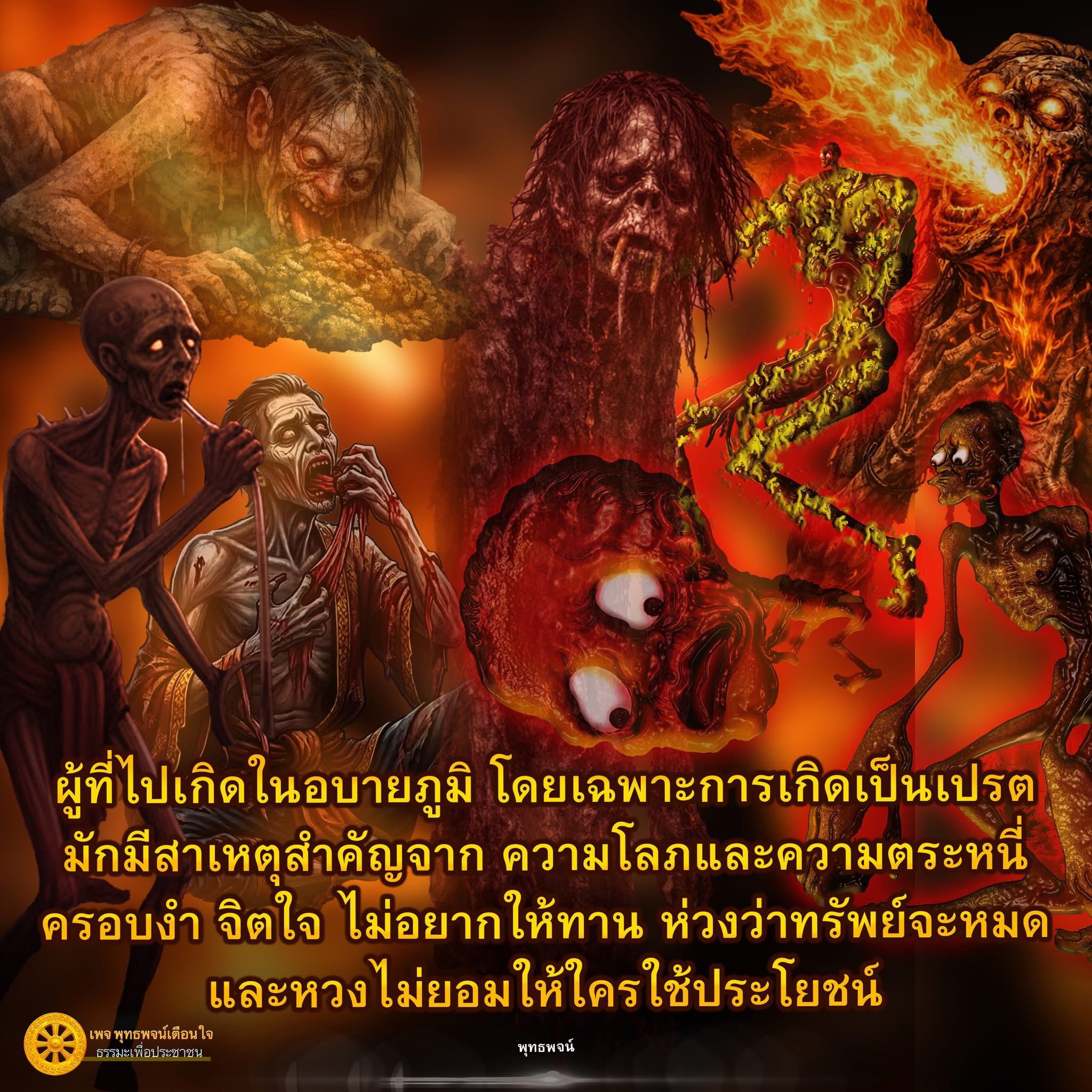 พุทธพจน์เตือนใจ: สาเหตุการเกิดในอบายภูมิและการเป็นเปรต
