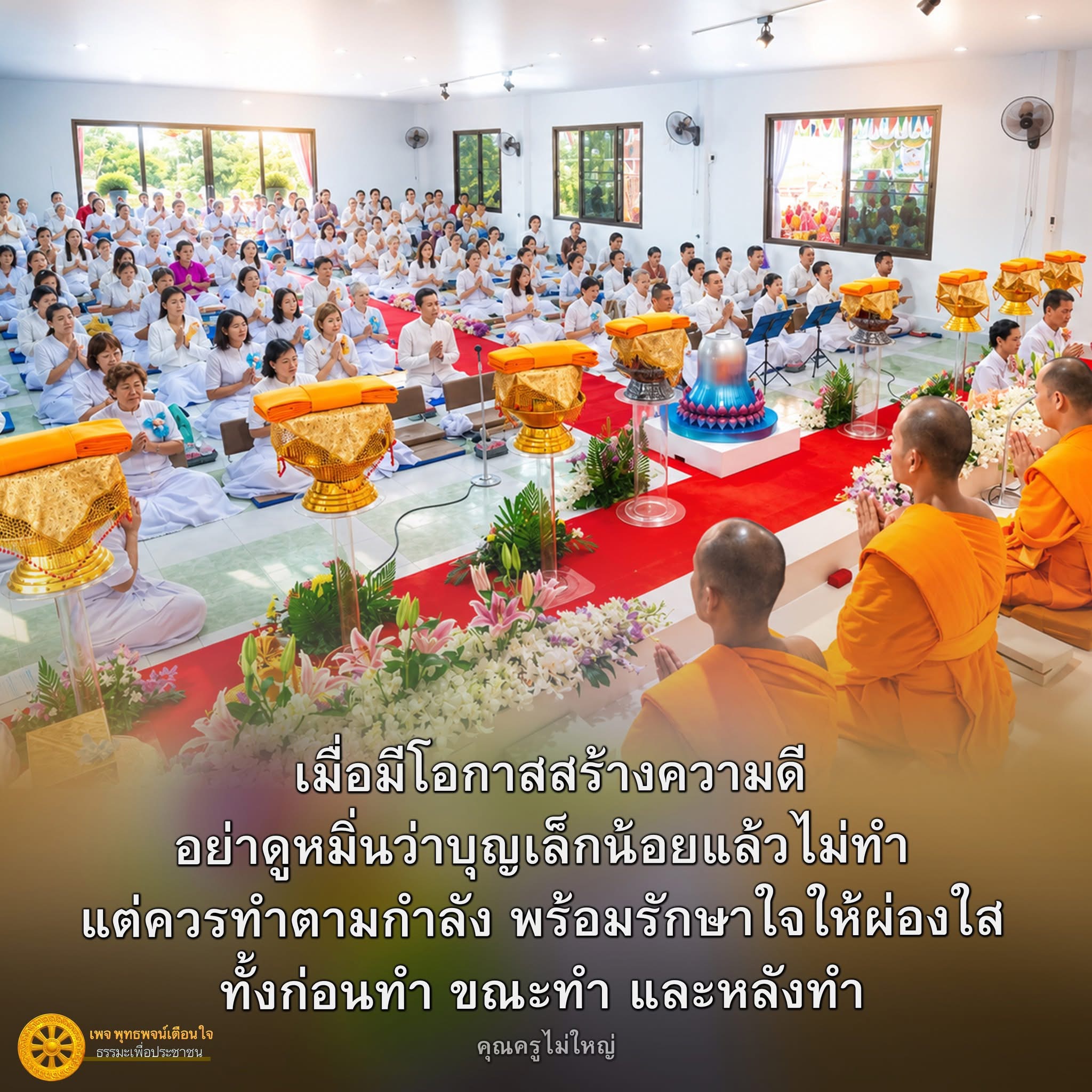 เมื่อมีโอกาสสร้างความดี: ทำบุญเล็กน้อยเพื่อใจที่ผ่องใส