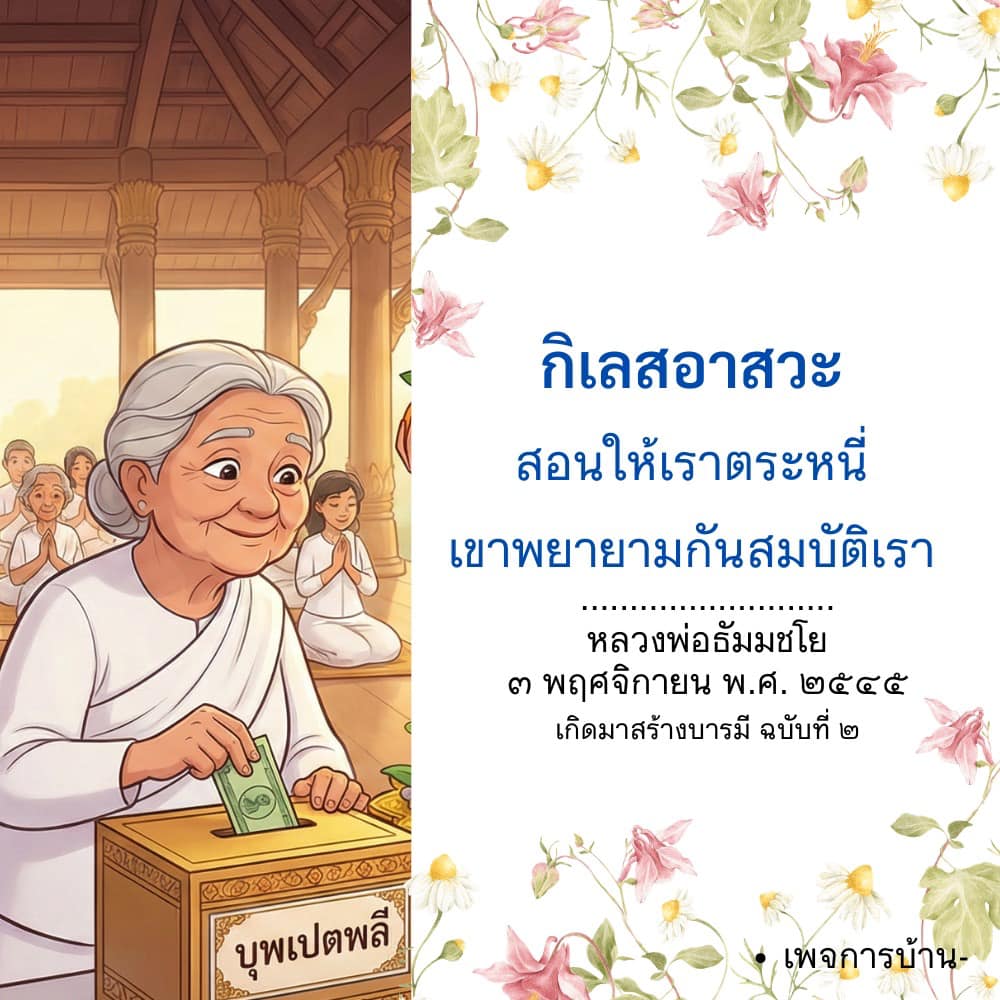 บุพเปตพลี: การเรียนรู้จากกิเลสอาสวะและการสร้างบารมี