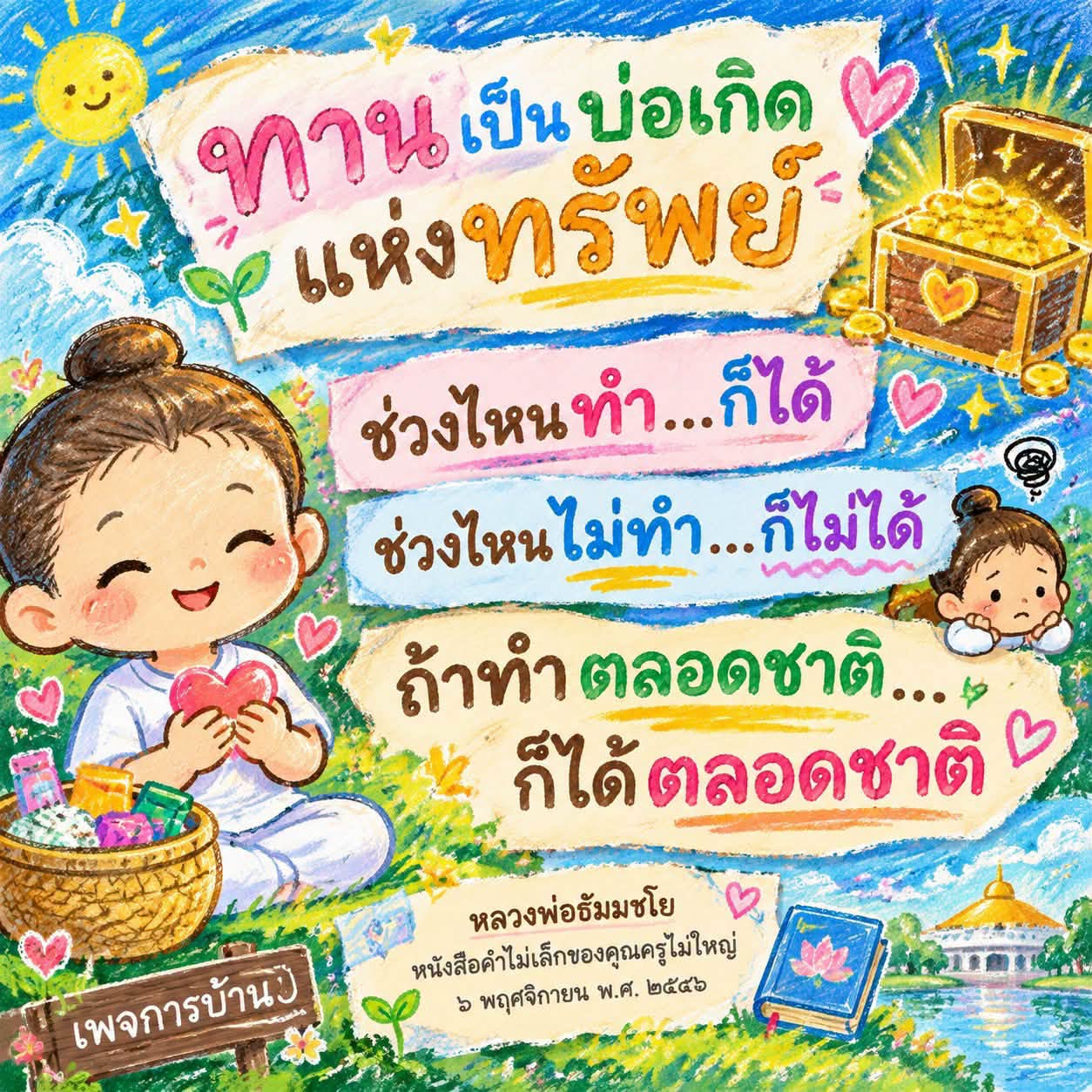 การบ้าน ทานเป็นบ่อเกิดแห่งทรัพย์: หลวงพ่อธัมมชโย