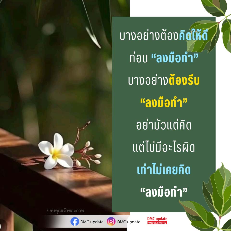 DMC Update: คิดให้ดี ก่อนลงมือทำ