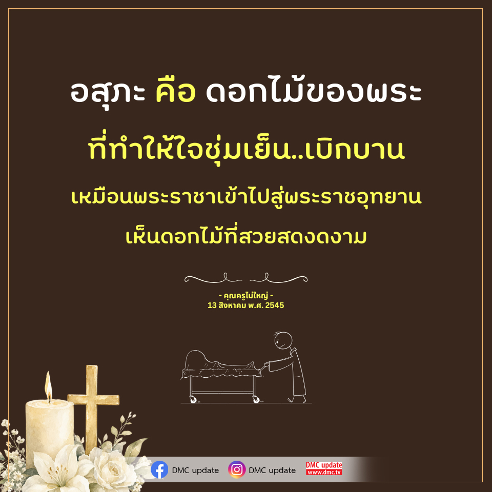 อสุภะ: ดอกไม้ของพระที่ทำให้ใจเบิกบาน
