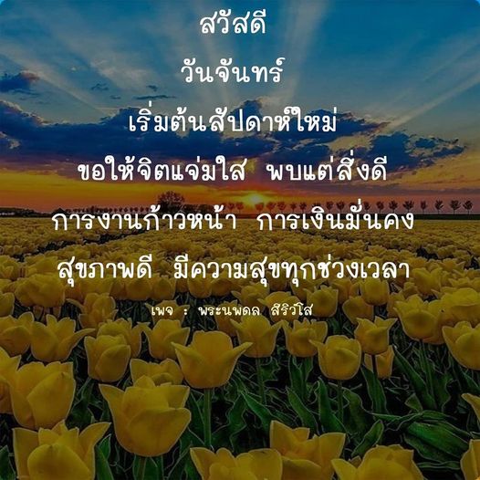 สวัสดีวันจันทร์! เริ่มต้นสัปดาห์ใหม่ด้วยจิตใจที่แจ่มใส พบแต่สิ่งดี การงานก้าวหน้า การเงินมั่นคง และสุขภาพดี เพื่อให้คุณมีความสุขทุกช่วงเวลา ติดตามเพจ พระนพดล สิริวํโส สำหรับแรงบันดาลใจและคำแนะนำดีๆ