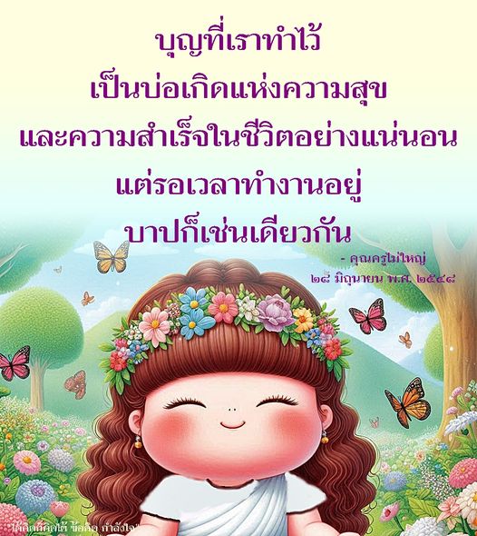 ค้นพบความหมายของบุญที่เราทำไว้และผลกระทบต่อความสุขและความสำเร็จในชีวิต ผ่านคำสอนของคุณครูไม่ใหญ่ ที่ชี้ให้เห็นถึงความสำคัญของการทำดีและการใช้ชีวิตอย่างมีคุณค่า