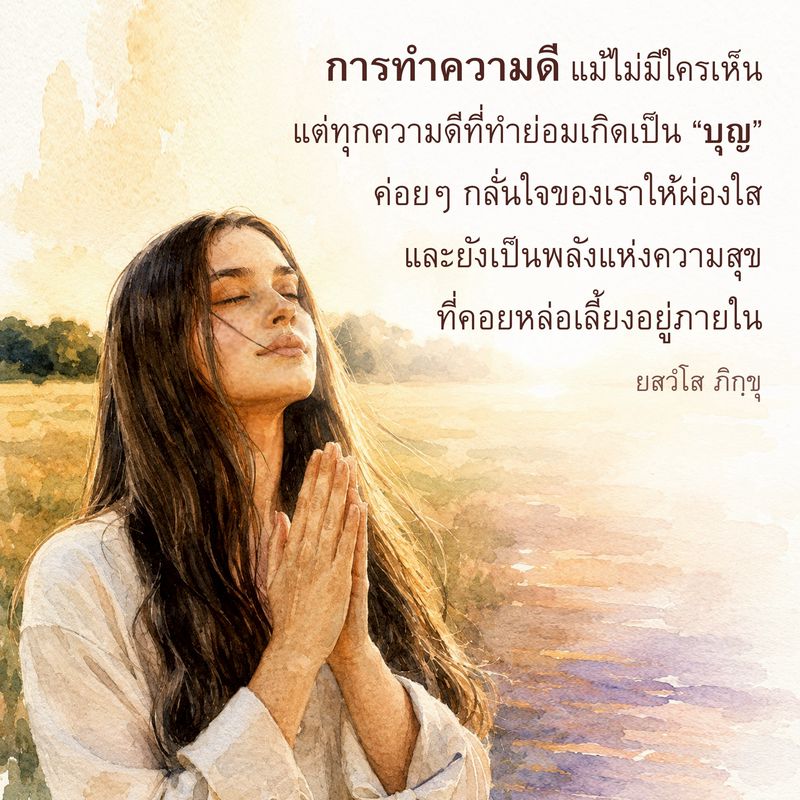 การทำความดี: บุญที่ไม่ต้องการการยอมรับ