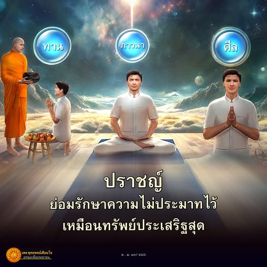 ค้นพบความหมายของทาน ภาวนา และศีล จากปราชญ์ที่ยึดมั่นในความไม่ประมาท เปลี่ยนแปลงชีวิตด้วยธรรมะและการปฏิบัติที่ถูกต้องในเพจ พุท พจน์เอนใจ