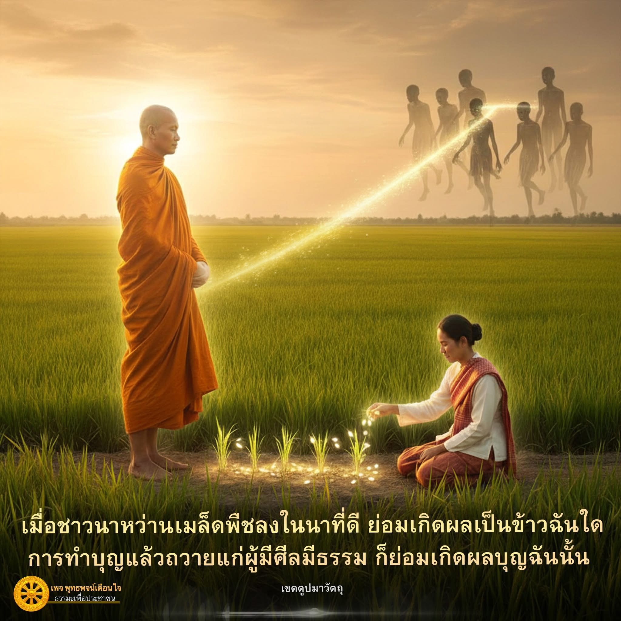 พุทธพจน์เตือนใจ: การทำบุญและผลบุญที่เกิดจากการถวายแก่ผู้มีศีล