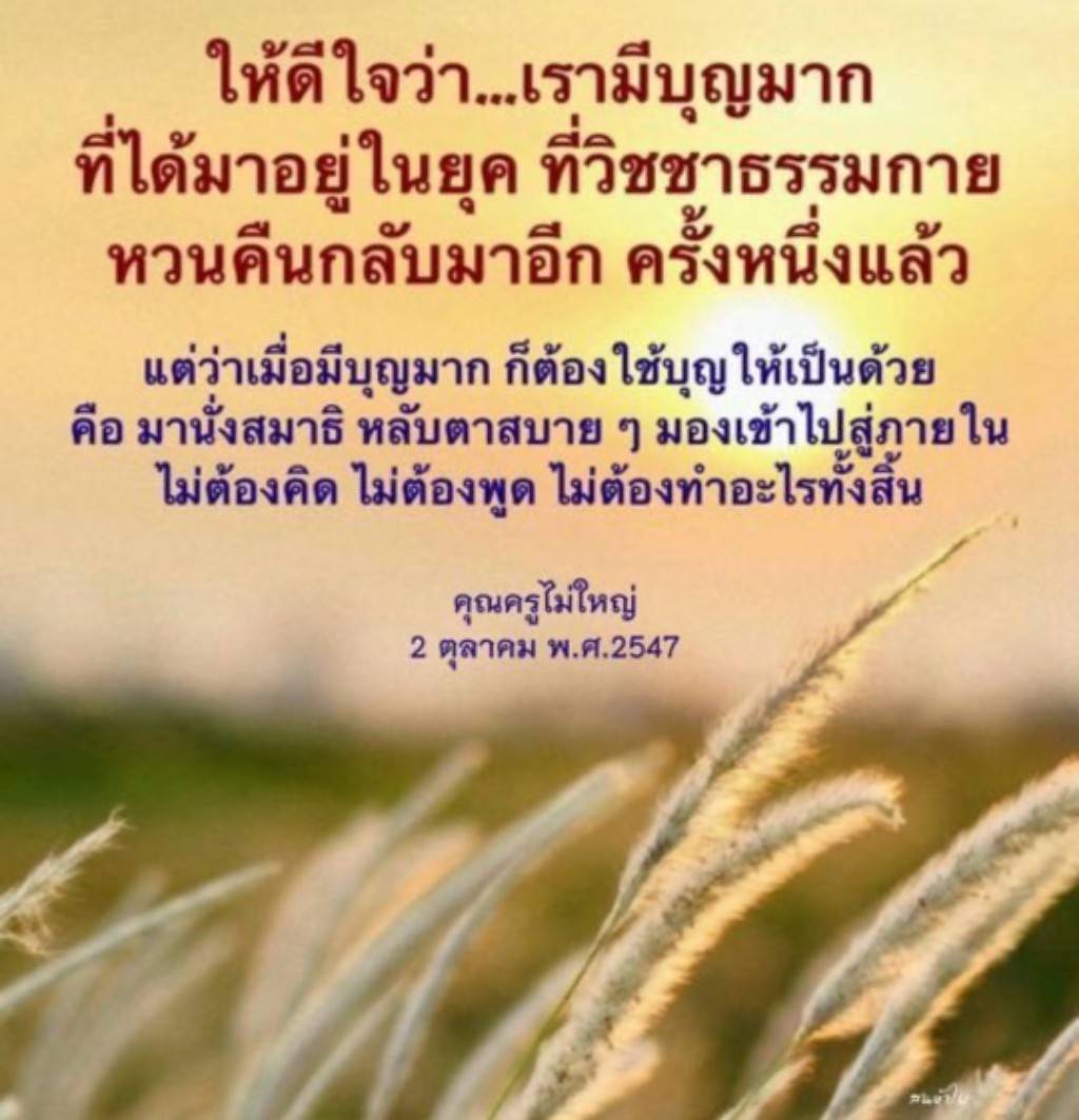 เรียนรู้เกี่ยวกับการนั่งสมาธิในยุควิชชาธรรมกาย และวิธีการใช้บุญที่มีอยู่ให้เกิดประโยชน์สูงสุด ด้วยการฝึกสมาธิอย่างถูกต้องตามคำสอนของคุณครูไม่ใหญ่