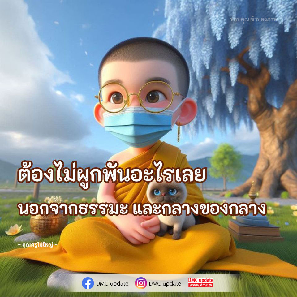 ค้นพบความสงบและแรงบันดาลใจจากธรรมะผ่านคำสอนของคุณครูไม่ใหญ่ พร้อมอัปเดตข่าวสารจาก DMC และ ODMC ที่จะช่วยให้คุณเข้าใจธรรมะได้ลึกซึ้งยิ่งขึ้น