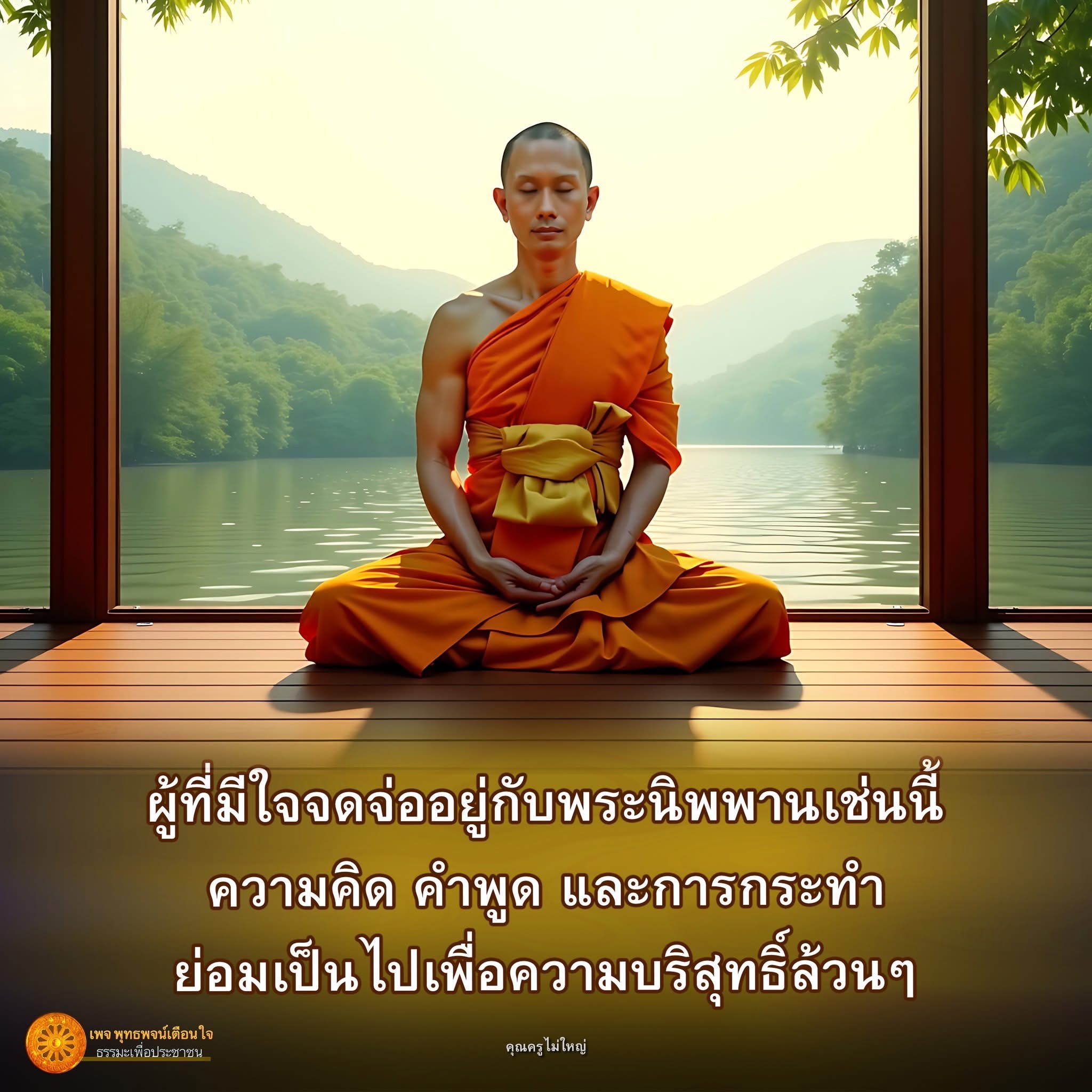 สำรวจความคิด คำพูด และการกระทำที่มุ่งสู่ความบริสุทธิ์ในเส้นทางสู่พระนิพพาน ผ่านเพจพุทธพจน์เตือนใจ พร้อมแรงบันดาลใจจากคุณครูไม่ใหญ่ สำหรับผู้ที่มีใจจดจ่ออยู่กับธรรมะเพื่อประชาชน
