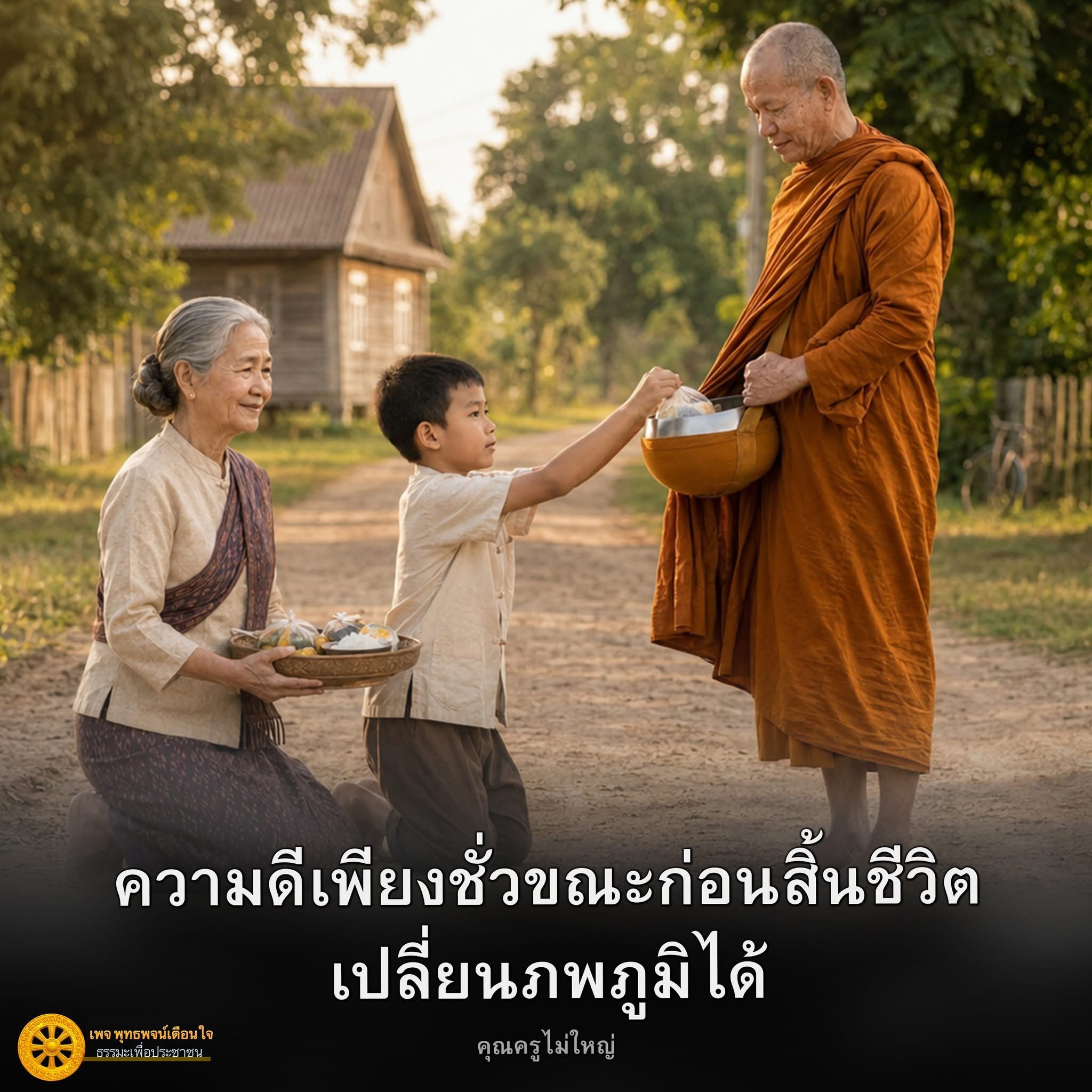 ความดีเพียงชั่วขณะก่อนสิ้นชีวิต - พุทธพจน์เตือนใจ