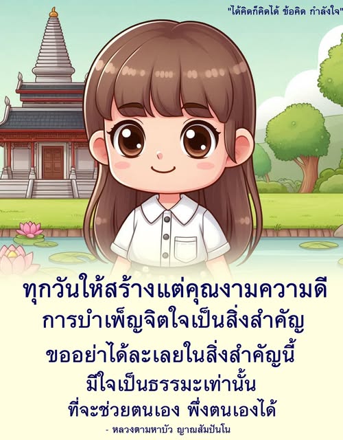 สำรวจข้อคิดและกำลังใจจากหลวงตามหาบัว ญาณสัมปันโน ที่เน้นการสร้างคุณงามความดีและการบำเพ็ญจิตใจเป็นสิ่งสำคัญ เพื่อพัฒนาตนเองและมีชีวิตที่มีความหมาย.