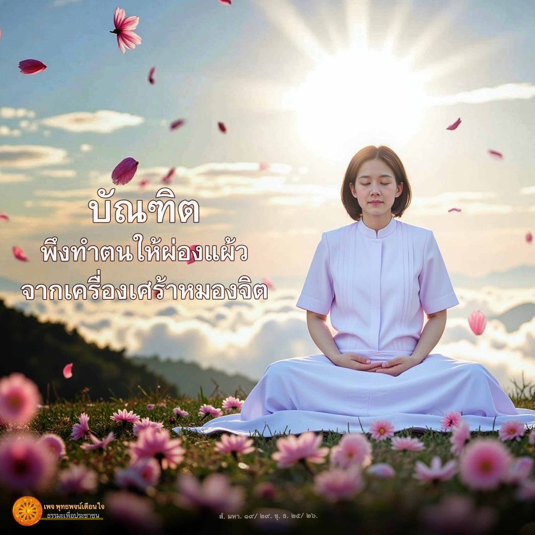 บัณฑิตพึงทำตนให้ผ่องแผ้ว - พุทธพจน์เตือนใจ