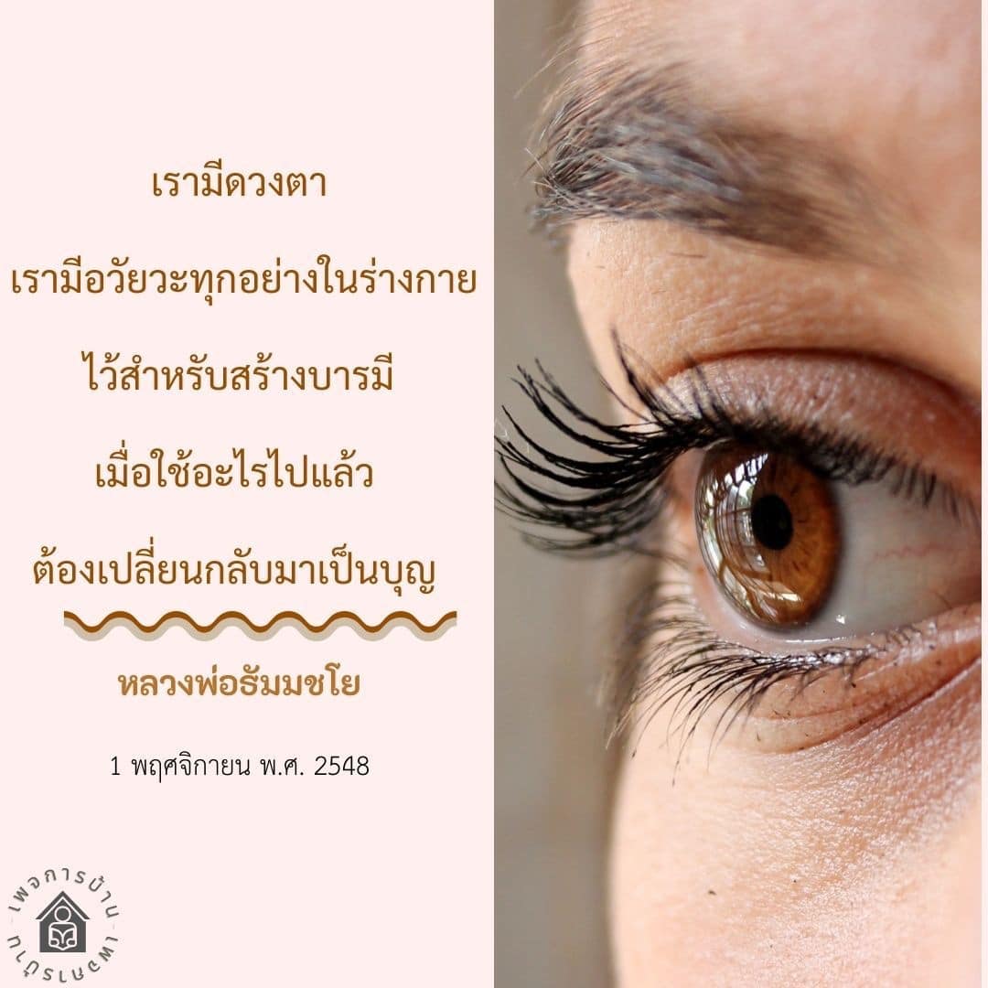 เรียนรู้วิธีการสร้างบารมีผ่านการใช้ดวงตาและอวัยวะต่างๆ ในร่างกาย โดยอิงจากคำสอนของหลวงพ่อธัมมชโย เพื่อเปลี่ยนการกระทำให้กลายเป็นบุญและความดี.