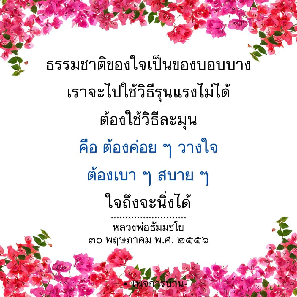 เรียนรู้เกี่ยวกับธรรมชาติของใจและวิธีการทำให้ใจนิ่งด้วยวิธีการที่ละมุน ไม่ใช้ความรุนแรง ตามคำสอนของหลวงพ่อธัมมชโย เพื่อให้คุณสามารถวางใจและมีชีวิตที่สงบสุข