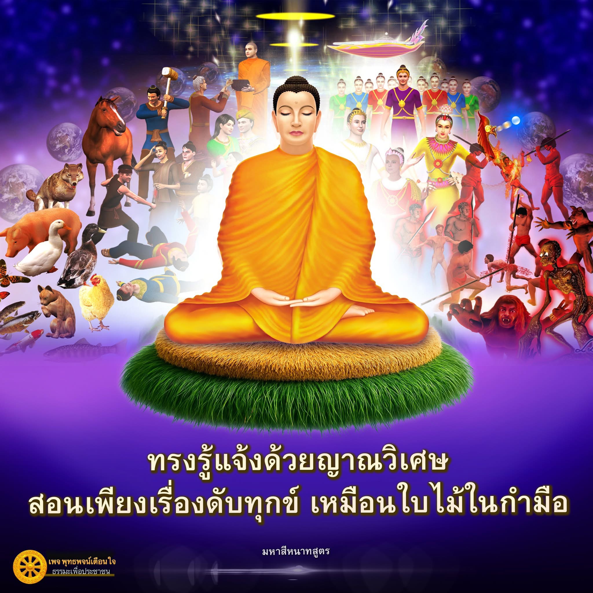 ทรงรู้แจ้งด้วยญาณวิเศษ: สอนการดับทุกข์จากมหาสีหนาทสูตร