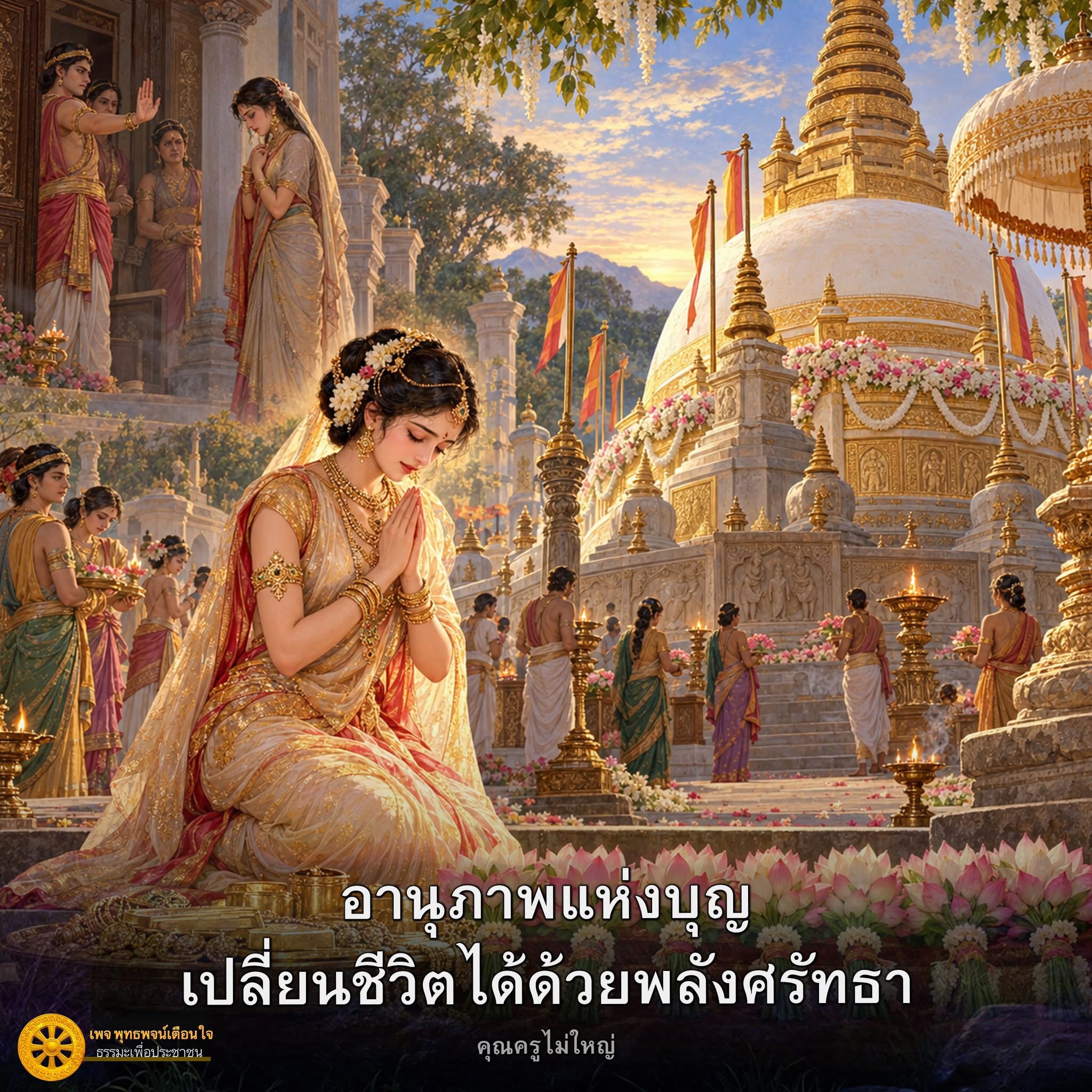 อานุภาพแห่งบุญ: เปลี่ยนชีวิตด้วยพลังศรัทธา | พุทธพจน์เตือนใจ
