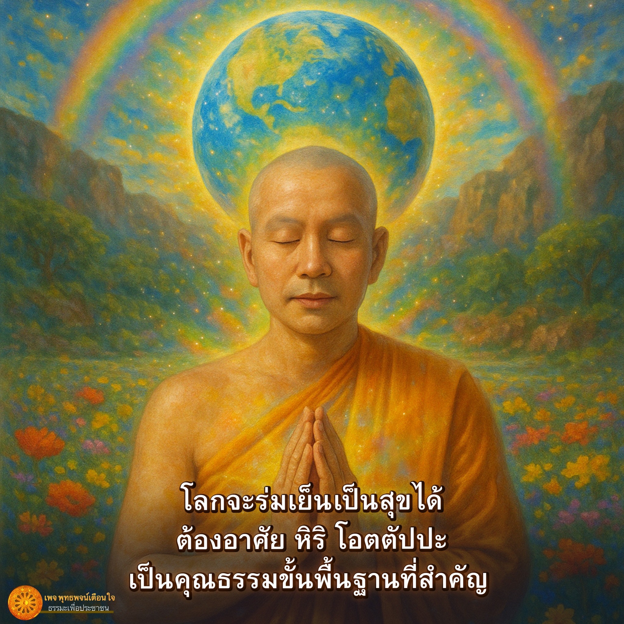 สำรวจพุทธพจน์เตือนใจที่นำเสนอธรรมะเพื่อประชาชน เพื่อสร้างโลกที่ร่มเย็นและมีความสุข ผ่านคุณธรรมพื้นฐานอย่างหิริและโอตตัปปะ