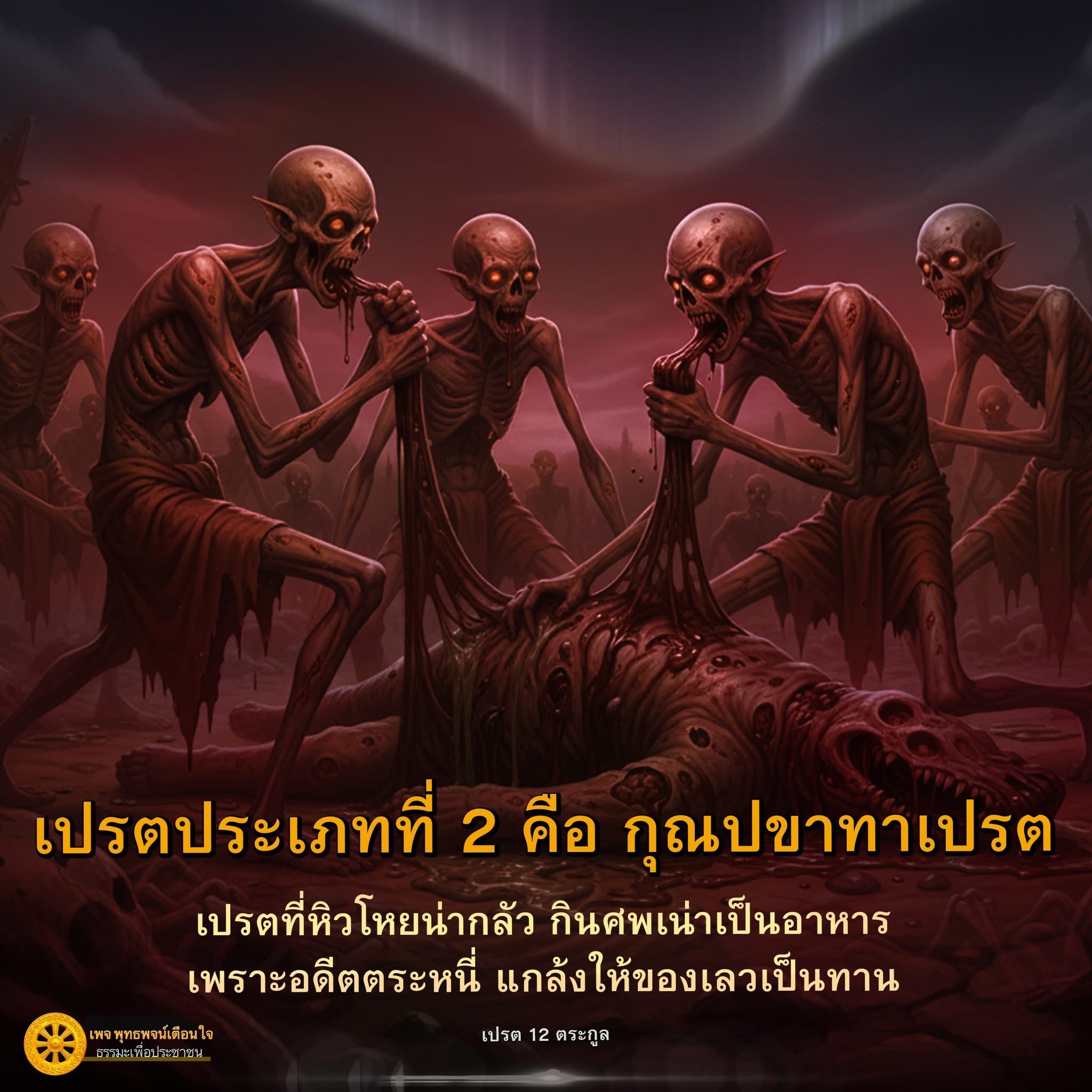 เปรตประเภทที่ 2: กุณปขาทาเปรต - สุดยอดความน่ากลัวและธรรมะเตือนใจ