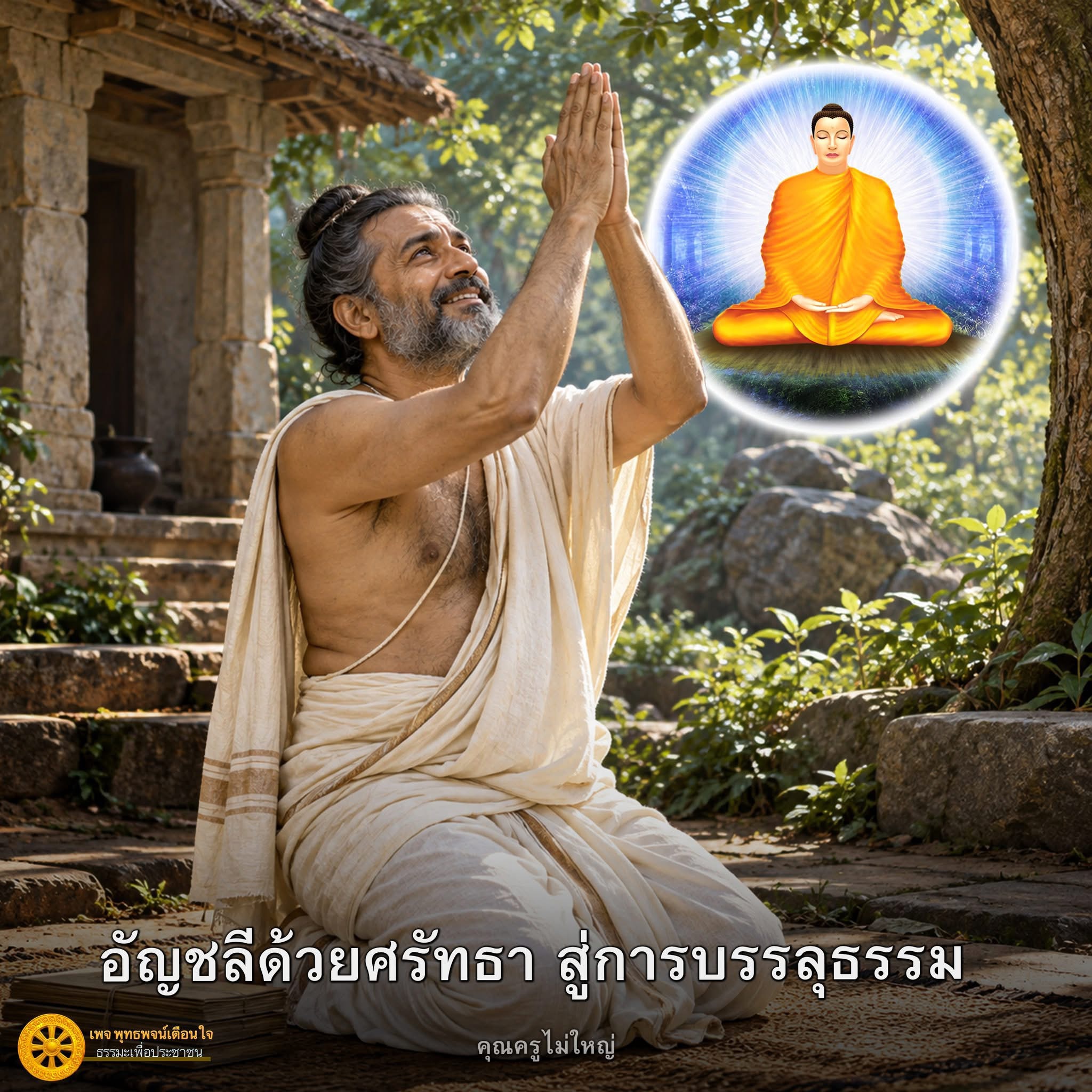 อัญชลีด้วยศรัทธา สู่การบรรลุธรรม | พุทธพจน์เตือนใจ
