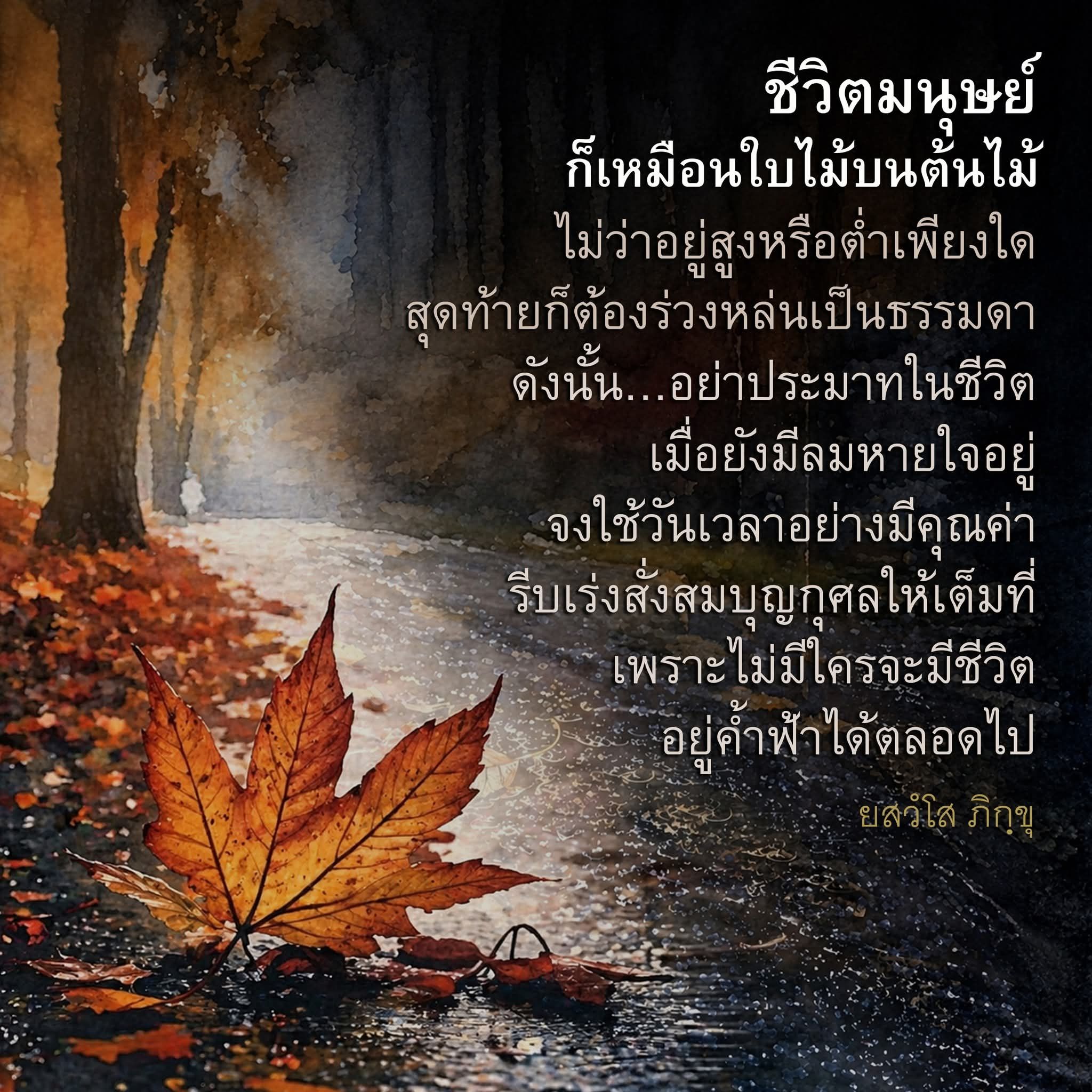 ชีวิตมนุษย์: ใช้ชีวิตอย่างมีคุณค่าและสั่งสมบุญกุศล