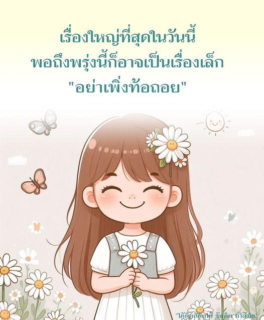 ค้นพบข้อคิดและกำลังใจในการเผชิญกับความท้าทายในชีวิต พร้อมแรงบันดาลใจที่ช่วยให้คุณไม่ท้อถอย แม้ในวันที่ดูเหมือนเรื่องใหญ่ที่สุดจะกลายเป็นเรื่องเล็กในวันพรุ่งนี้