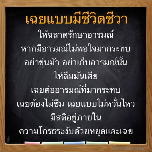 เรียนรู้วิธีการรักษาอารมณ์อย่างมีชีวิตชีวาและเฉยต่อสิ่งที่กระทบจิตใจ โดยไม่ให้ความโกรธเข้ามาครอบงำ พร้อมกับการมีสติในทุกสถานการณ์