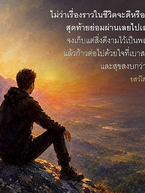 ก้าวต่อไปด้วยใจที่เบาและสุขสงบ