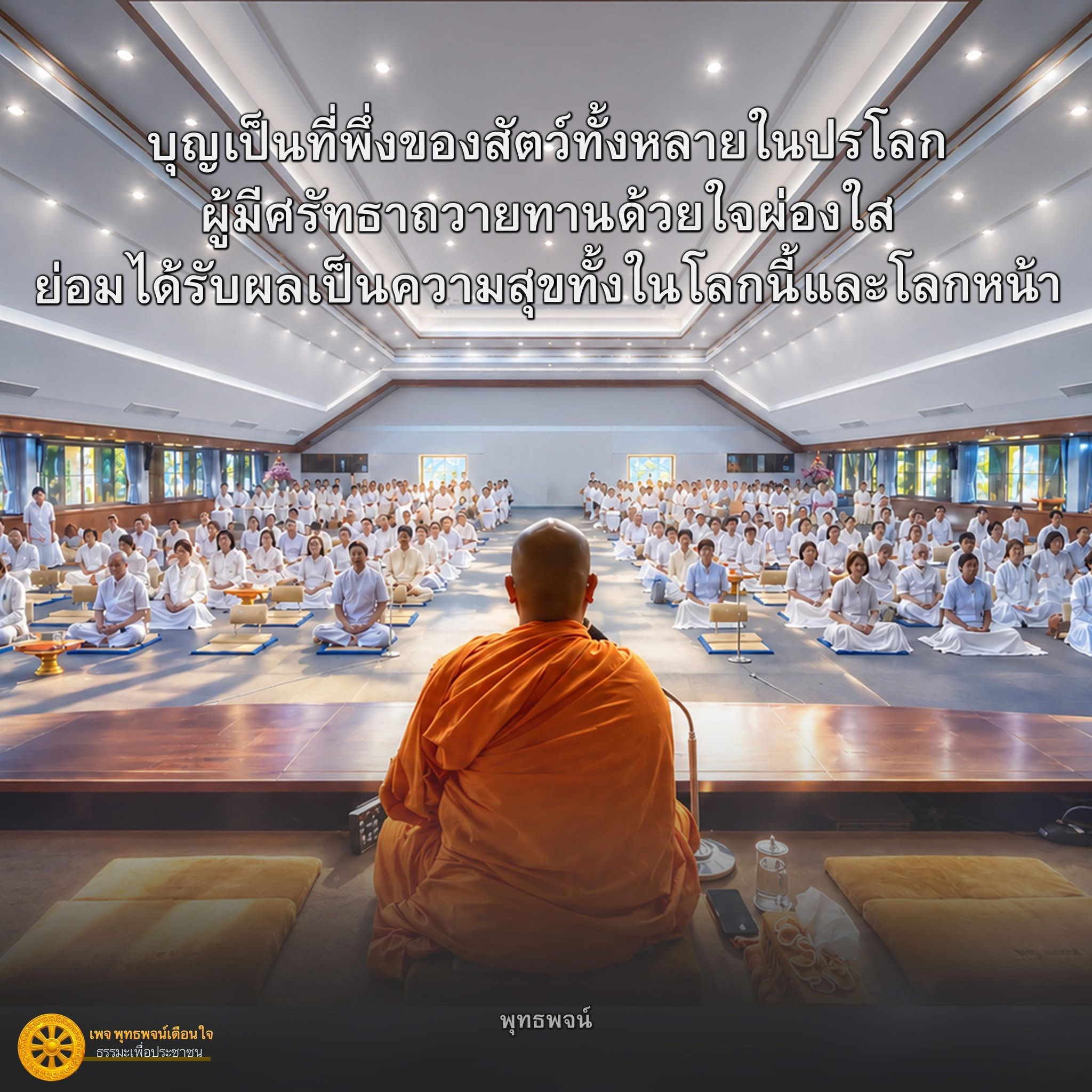 บุญเป็นที่พึ่งของสัตว์ทั้งหลายในปรโลก - พุทธพจน์เตือนใจ