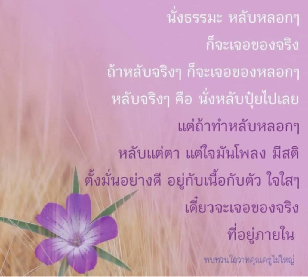 เรียนรู้วิธีนั่งธรรมะหลับหลอกๆ ที่จะนำคุณไปสู่การค้นพบของจริงภายในใจ พร้อมทบทวนโอวาทจากคุณครูไม่ใหญ่เพื่อเสริมสร้างสติและความตั้งมั่นในชีวิต