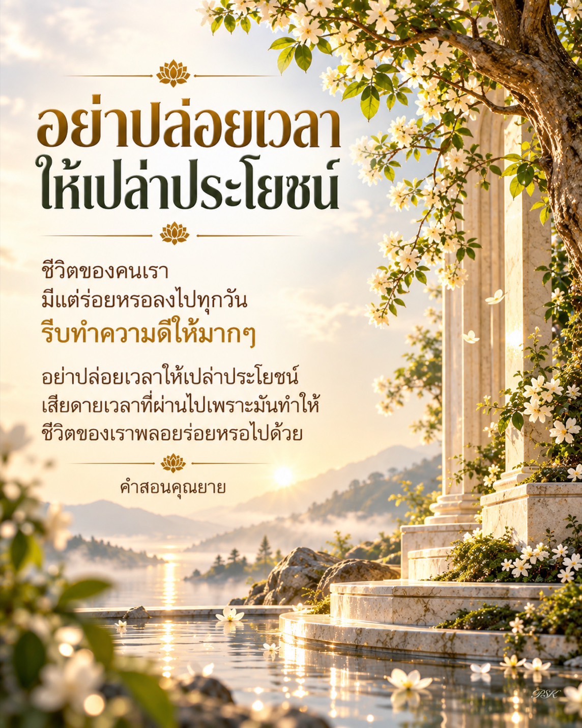 อย่าปล่อยเวลาให้เปล่าประโยชน์: คำสอนคุณยาย PSK