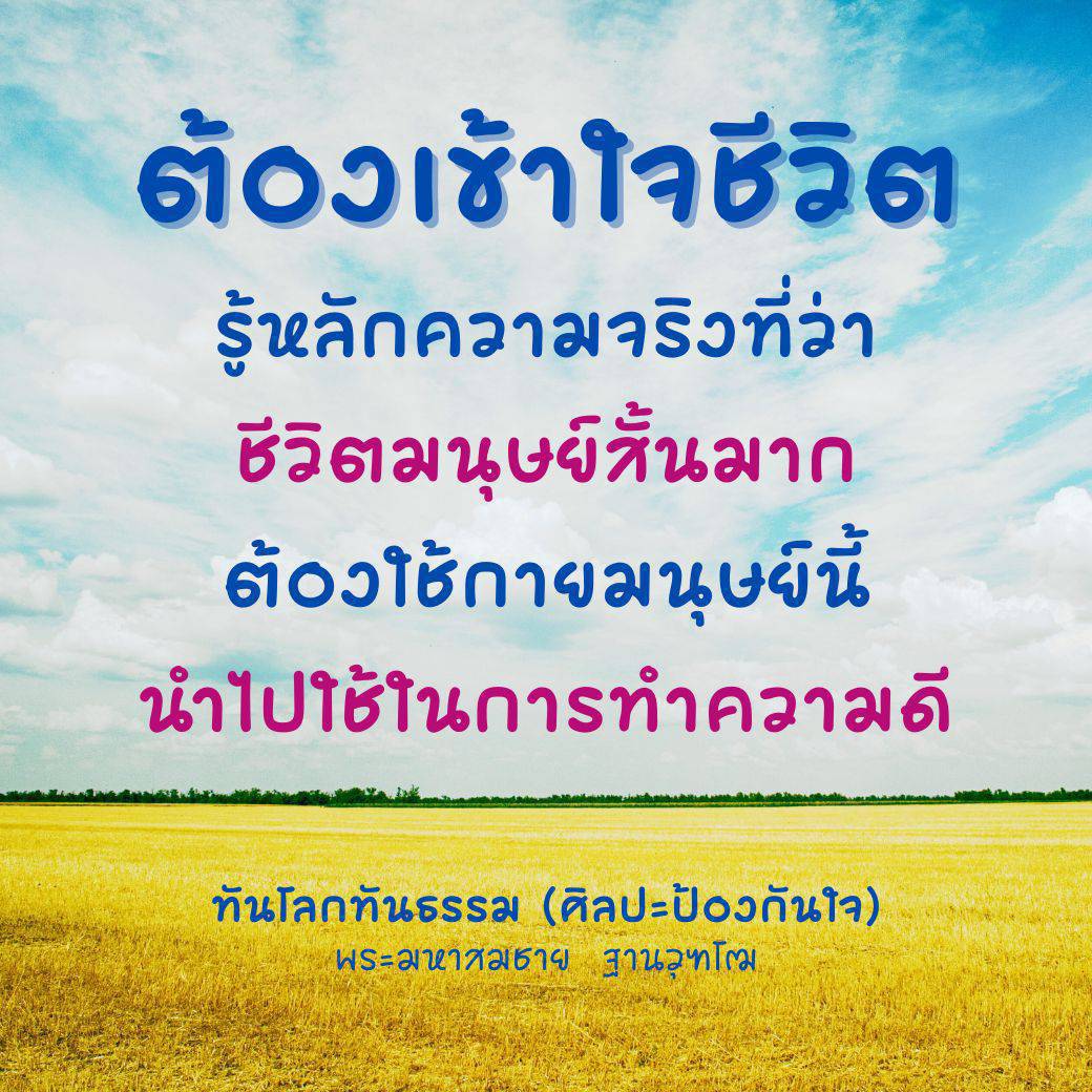 ค้นพบหลักความจริงเกี่ยวกับชีวิตมนุษย์และวิธีการใช้กายมนุษย์ในการทำความดีเพื่อให้ทันโลกและทันธรรม ผ่านมุมมองของพระฌานาชฌชาย ฐานวุฑโฒ ที่จะช่วยให้คุณเข้าใจชีวิตได้ดียิ่งขึ้น