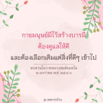 การดูแลกายมนุษย์เพื่อสร้างบารมีตามโอวาทหลวงพ่อธัมมชโย