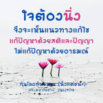 การแก้ปัญหาด้วยสติและปัญญา: แนวทางที่ถูกต้อง