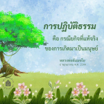 การปฏิบัติธรรม: กรณียกิจที่แท้จริงของการเกิดมาเป็นมนุษย์