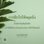 การฝึกใจให้หยุดนิ่ง: เคล็ดลับสู่ความสงบในชีวิต