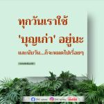 บุญเก่าและการใช้ชีวิตประจำวันตามคำสอนของหลวงพ่อธัมมชโย