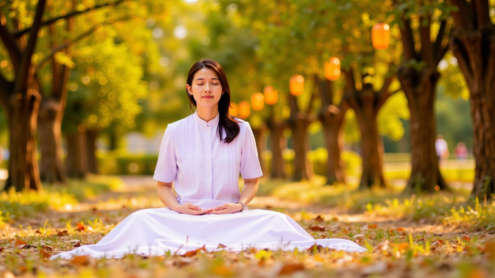 การทำสมาธิในสวนสวย