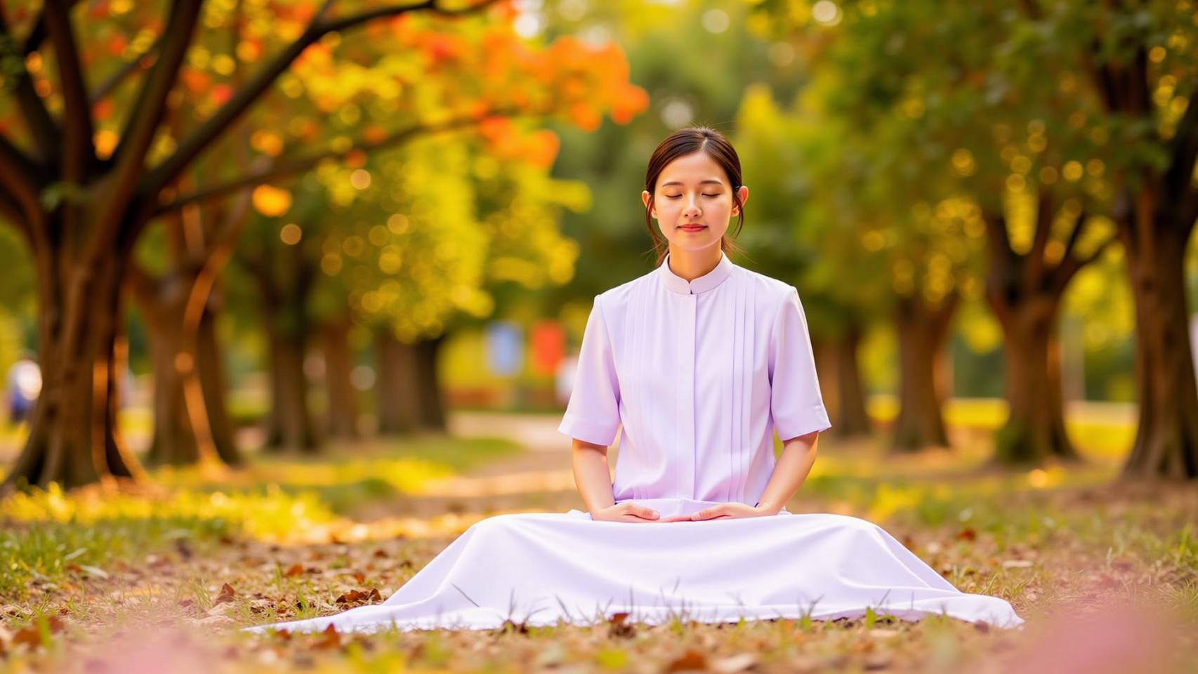 การทำสมาธิในสวนสวย