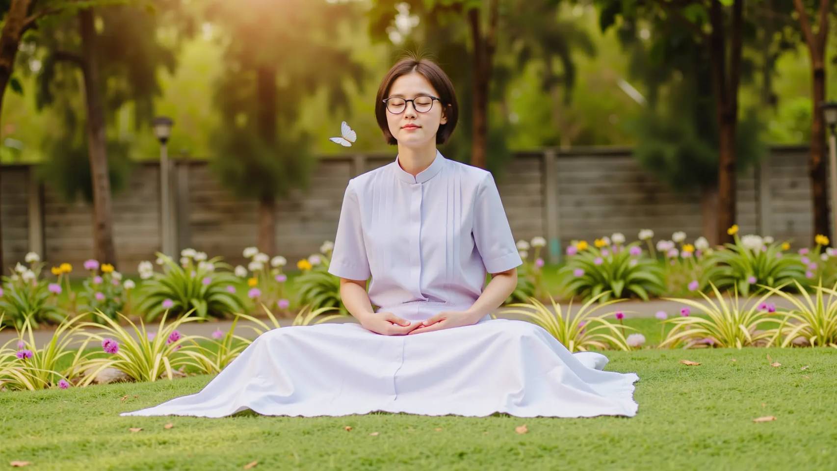 การทำสมาธิในสวนสวย