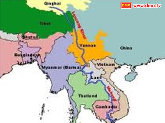 แผนที่มณฑลยูนนาน(สีส้ม) มณฑลทางตอนใต้ของจีนที่อยู่ใกล้ไทยมากที่สุด