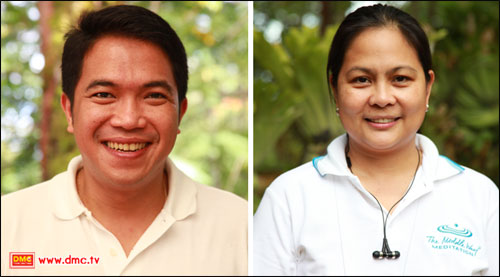คุณฟรังโก้(ซ้าย) และ คุณไอวี(ขวา) ผู้นำแสงสว่างแห่งเมืองดาวาว ประเทศฟิลิปปินส์