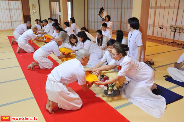 วัดพระธรรมกายกุมมะ ประเทศญี่ปุ่น จัดพิธีบรรพชาสามเณรธรรมทายาท