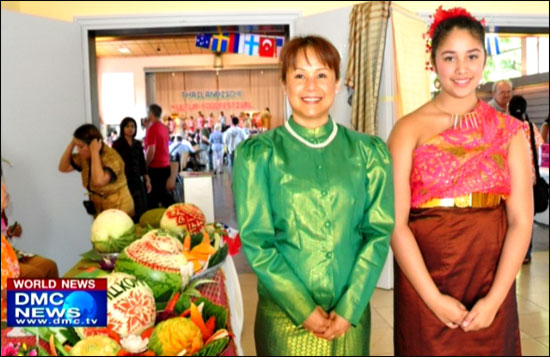 การแสดงทางวัฒนธรรมไทยการแกะสลักผลไม้